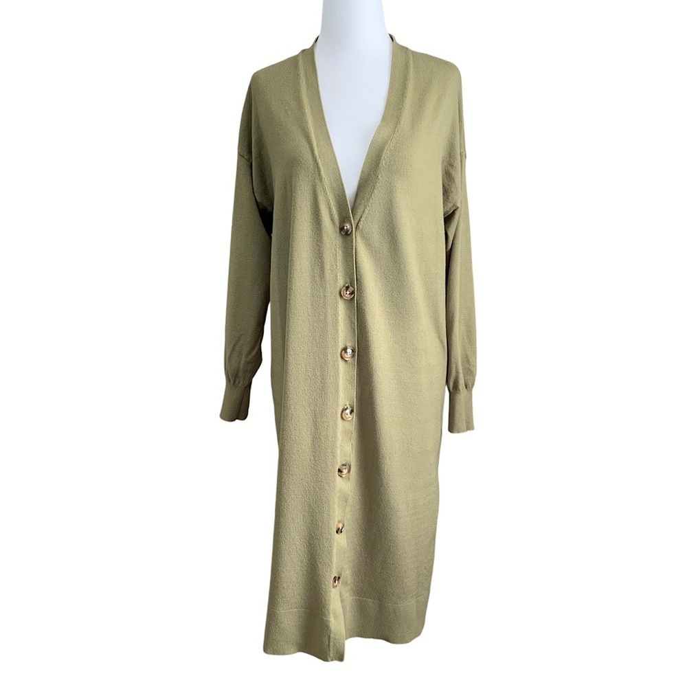 Magaschoni Longline Button Up Cardigan - Picture 3 of 13